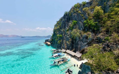 Filipiny - wycieczka poza utartym szlakiem z DsicoverAsia (2) Banul Beach z Coron.jpeg